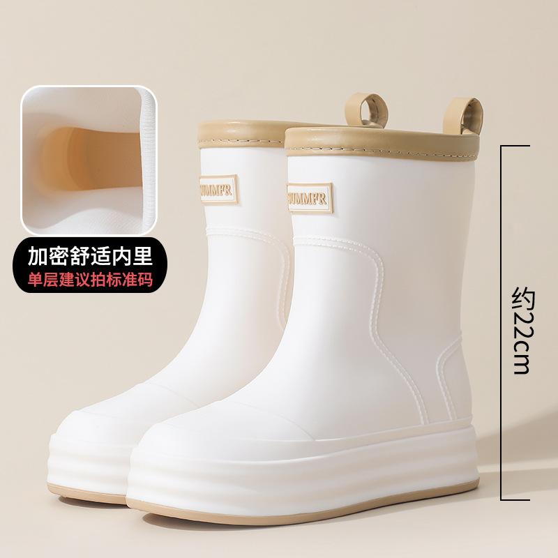 

Женские полусапоги на толстой подошве можно носить в любое время года, рабочая обувь, водонепроницаемые и нескользящие резиновые туфли для автомойки, для дома и улицы 40/41