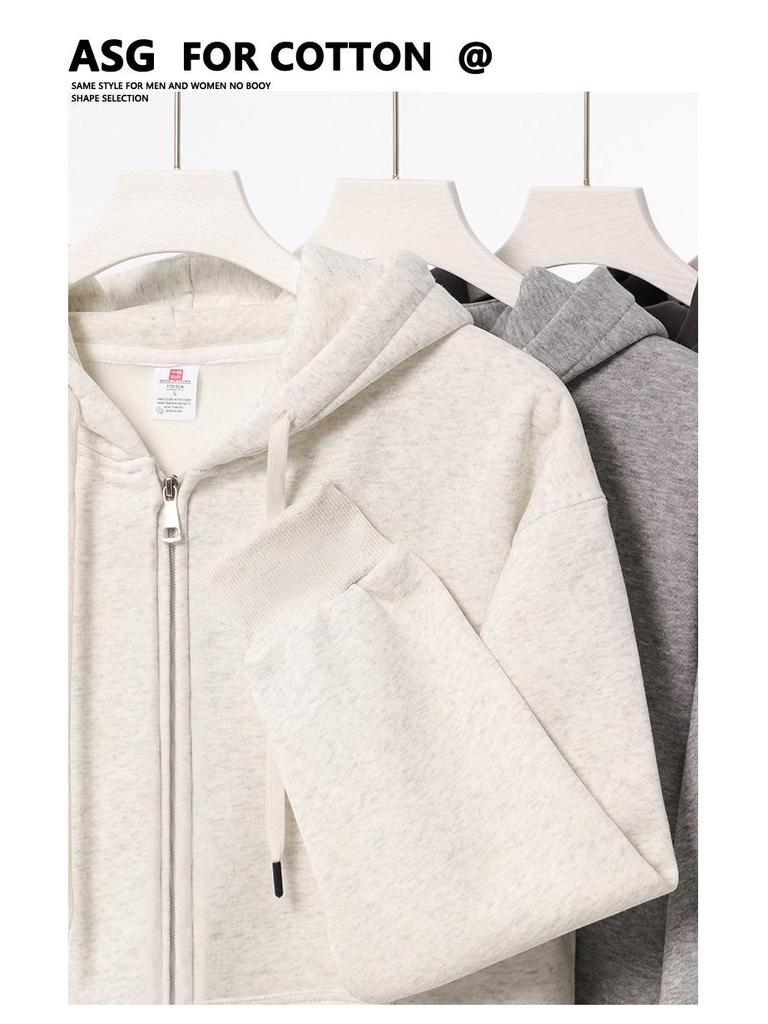 Unisex Retro Oversize Reißverschluss Hoodie, Mit Samt gefüttert, Herbst/Winter Sportbekleidung Cardigan