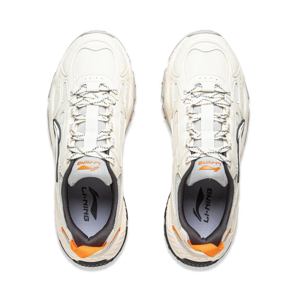 Li Ning Brown Sugar Cushioning Slip Resistant Abrasion Resistant Support Low top Casual Shoes Men's White Gray AGCV367-1
