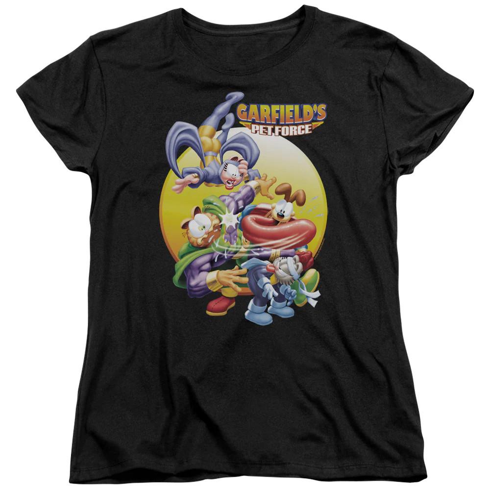 Garfield Tongue of Doom Womens T Shirt Black Unisex T-Shirt XXXL