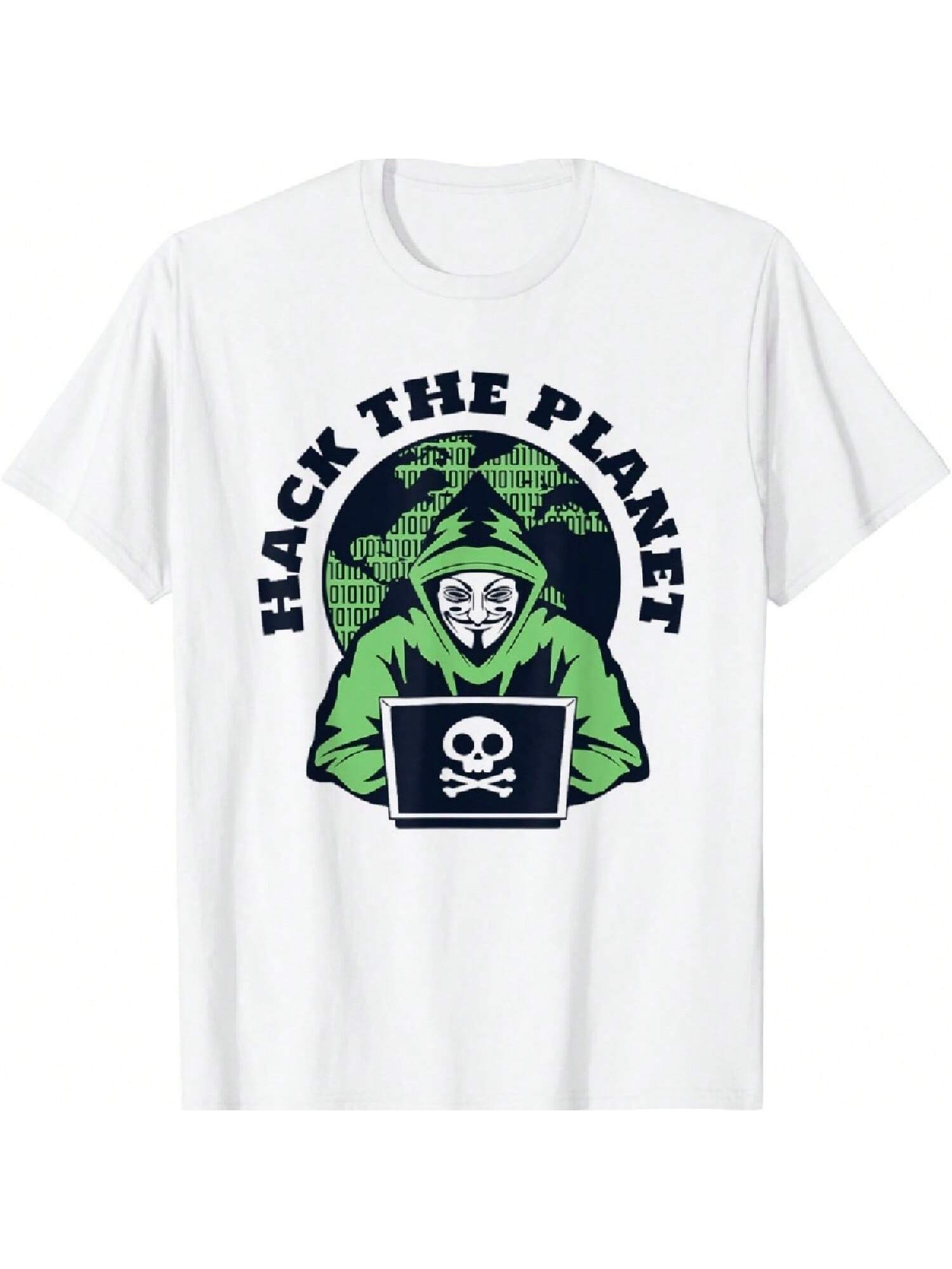 Hack The Planet Black Hat  Hacking White Hat Hacker T-Shirt S разноцветный