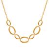 Stainless Steel Oval Handmade Chain Necklace Bracelet 18K Gold Plated Nc-2100