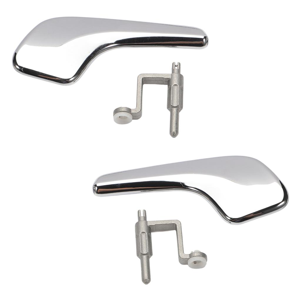 1 Pair Aluminum Plated Plastic Stainless Interior Door Handle 13297813 13297179 136041 for Opel Corsa D 2006-2014