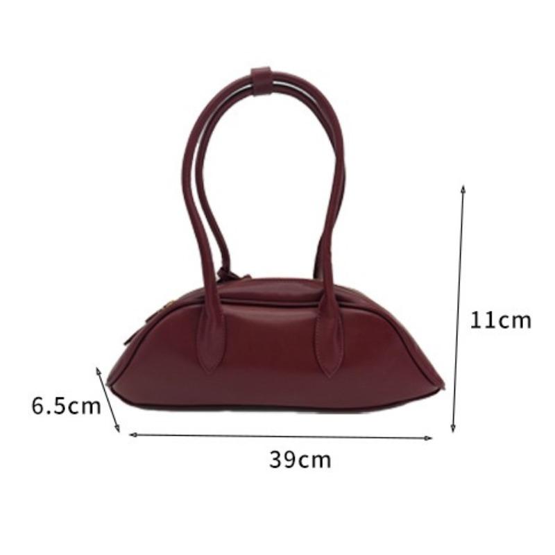 New double-arc shoulder tote bag women's high-value Boston bowling bag commuter versatile hand-held underarm bag