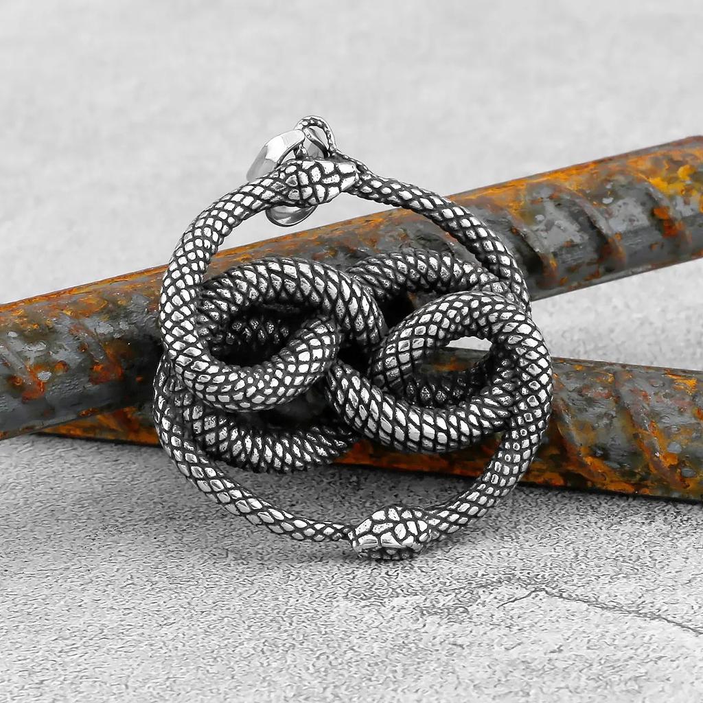 Dubbele Verstrengelde Slang Ketting Trui Ketting Sieraden Europese en Amerikaanse Mode