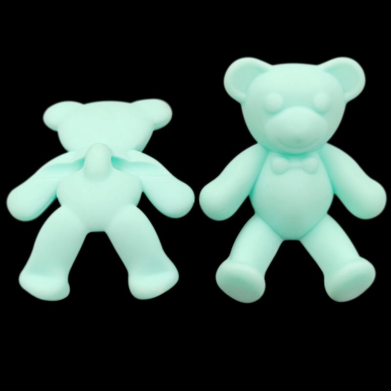 33x30mm 10 Stück Lose Perlen DIY Für Matte Bären Schmuckherstellung Halskette Armband Bonbonfarbe Anhänger