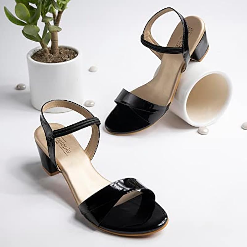 Shoetopia Women S Flat Sandal (5 Uk) /Black 5 UK чёрный