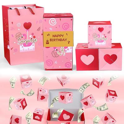 New Surprise Gift Box Explosion Happy Birthday Exploding Gift Box For Women Men