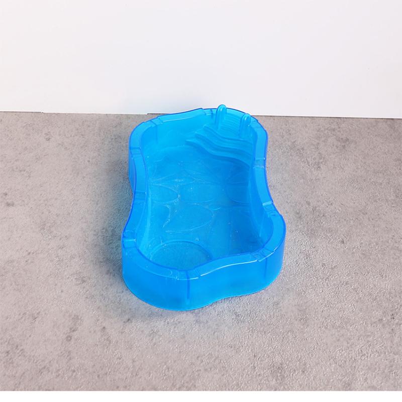1Pcs Mini Blue Swimming Pool Model Dollhouse Miniature Pool Scene Ornament For Doll House Children'S Toy Accessories