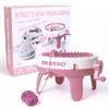 22-Needle Hand-Crank Knitting Machine: Sweaters, Hats & Scarves Kit for Kids