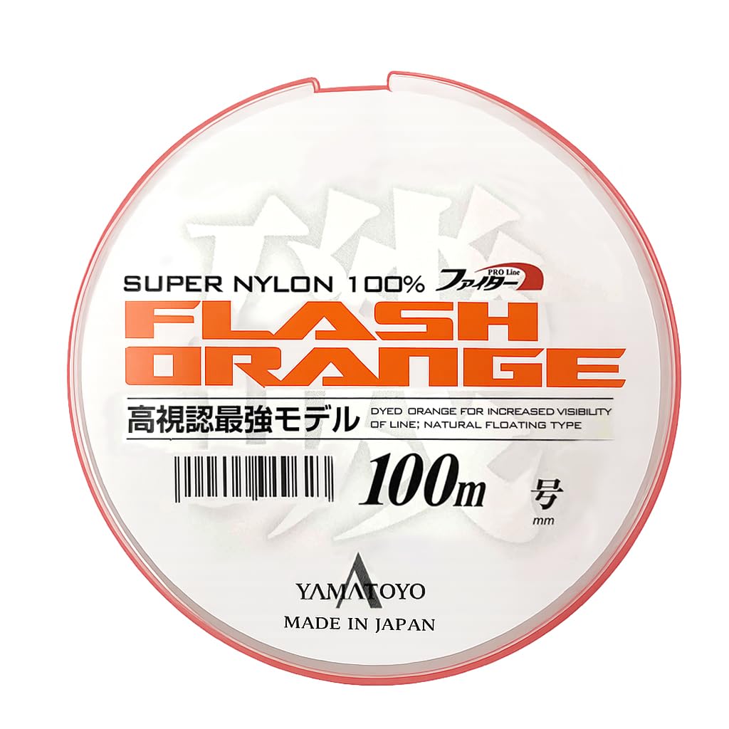YAMATOYO Ultra High Visibility Nylon Line Flash Orange (FLASH ORANGE)