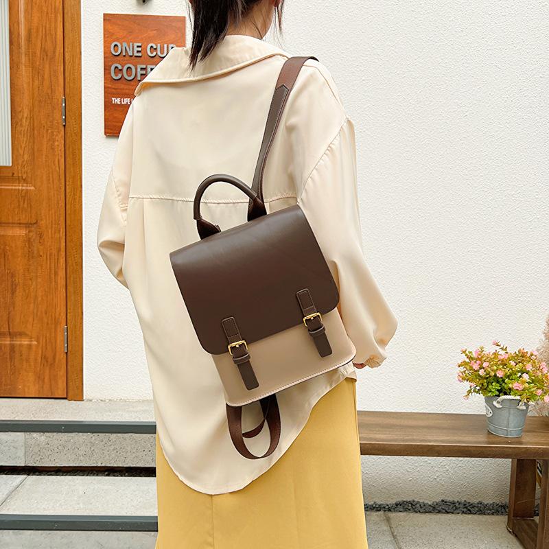 Fashionable Simple Backpack Female College Student Backpack Spring and Autumn New Large Capacity Backpack Travel Backpack