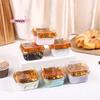 50Pcs/Set Square Disposable Paper Baking Cups Heat Resistant Glossy Cupcake Liners Cupcake Cups with Lids for Home Baking