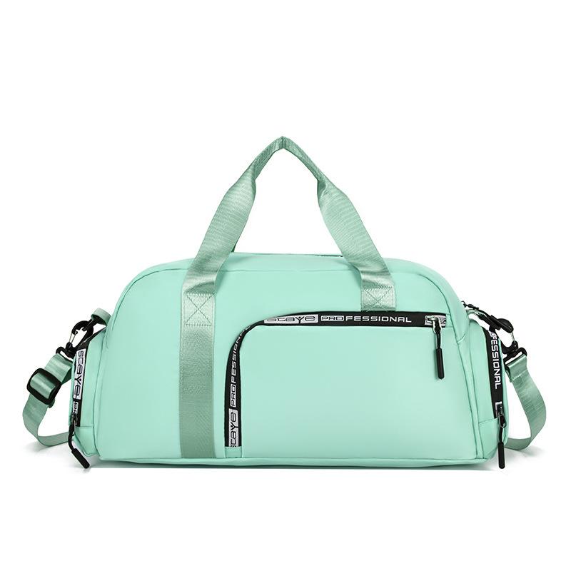 

Fashion Trendy Short-distance Shoes with Silo Style Contrast Color Design Travel Bag Dry Wet Separation Fitness Bag Can Be Used To Cover Pull Rod зелёный