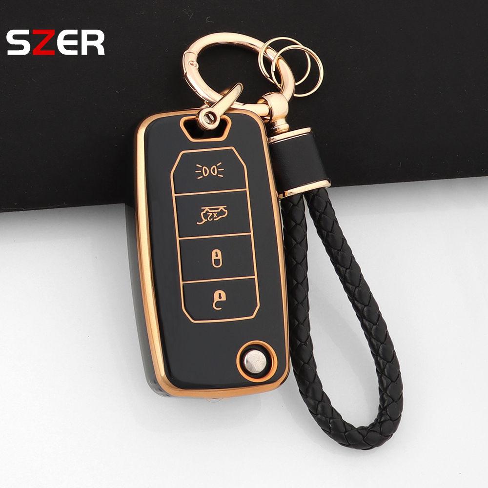 Fashion Tpu Key Case Cover For Jeep Renegade Compass 4 Buttons Remote Fob Protection Folding Keychain Holder
