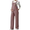 Maternity Overalls With Adjustable Shoulder Straps Supportive Belly Band Loose Fit Cotton Jumpsuit Pregnancy