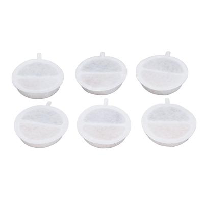 6 Pcs Drinking Fountain Replacement Filters Activated Charcoal Ion Exchange Resin Pet Water Dispense