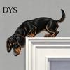 Funny Pet Home Decor Wooden Dachshund Door Topper, Cute Handcrafted Dog Sign, Rustic Wall Art Lover Gift Ideas for Front Porch, Indoor Outdoor Accent,