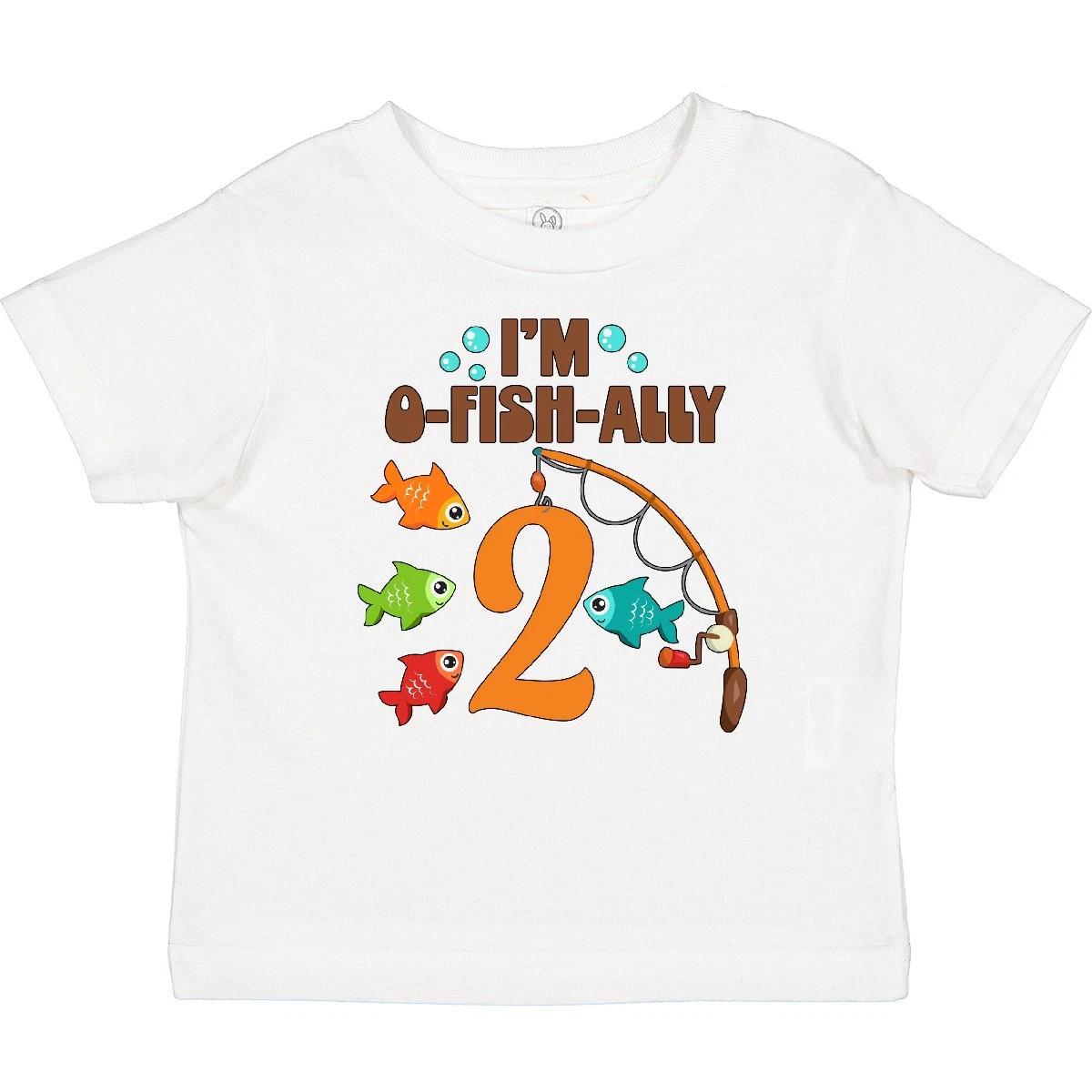 Inktastic I m O-Fish-Ally Two!- Fishing Birthday Baby T-Shirt Birthdays Second 2 160