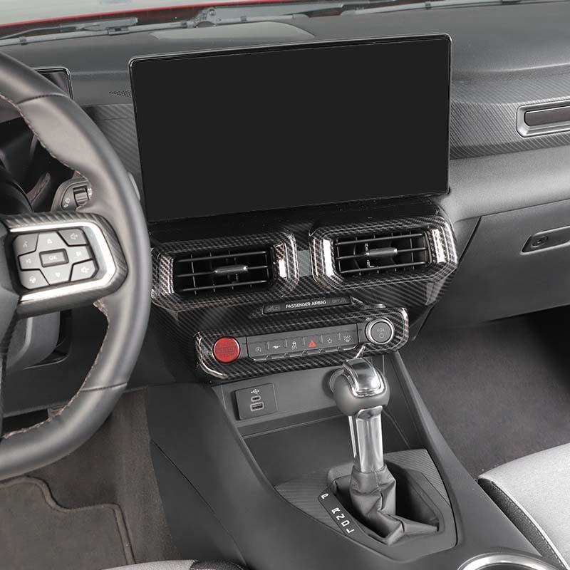 Vhodné pre Ford Mustang 2024 a novšie ABS Panel Dekoračný Kryt Ventilačnej Mriežky Klimatizácie Ochranná Nálepka Doplnky Interiéru Auta