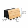 Boite À Pain - WENKO - Kubo - Couvercle En Bambou - Rangement Design - 35x20,5x26 Cm
