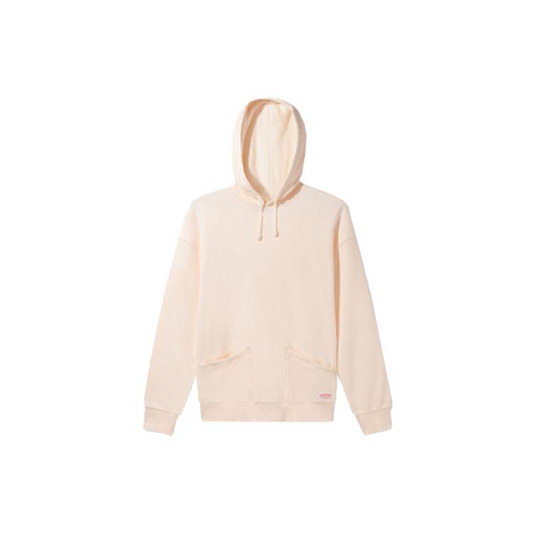 Levis Logo Print Solid Color Drawstring Hoodie Men Hoodies Off-White A0144-0002