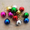 12 ks 3cm Vánoční stromek Barevná koule Nerozbitná Multistylová Galvanicky pokovená Jasná barva Vysoký lesk Festivalová Mini Vánoční Párty Dekorace K zavěšení