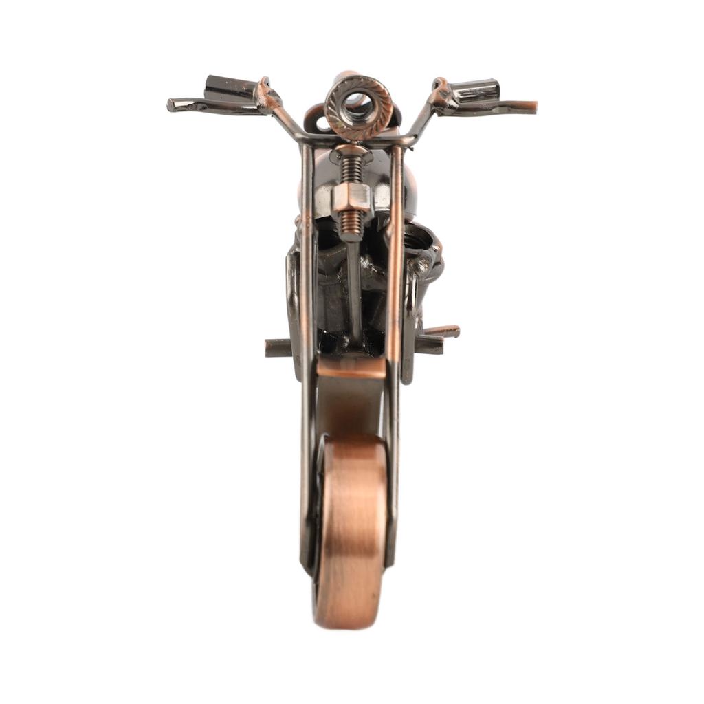 Metal Motorcycle Model Rotatable Wheels Cool Motorcycle Ornament for Home TV Cabinet Office Desk