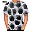 2025 Men's Printed 3D Geometric Pattern Digital Printing Casual Fashion Short Sleeve T-shirt