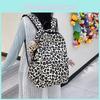 Casual Print Leopard Backpack With Zipper Design And Adjustable Straps Shoulder