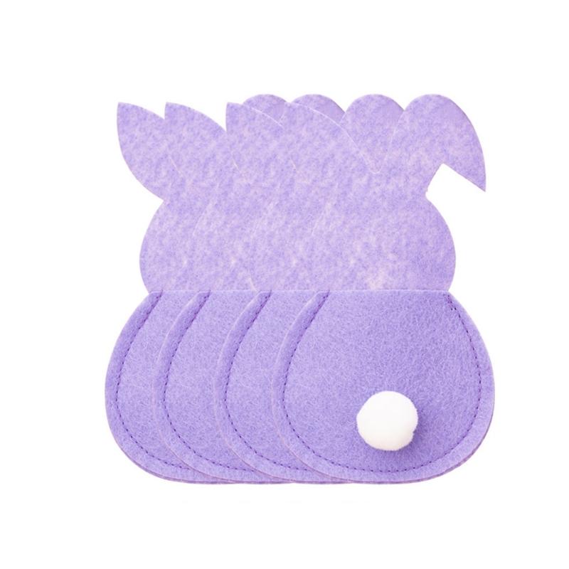 

Set of 4 Rabbit Cutlery Bags Fork Storage Pouches Rabbit Cutlery Bags Fork Storage Cover Kitchen Storage Cutlery Cover