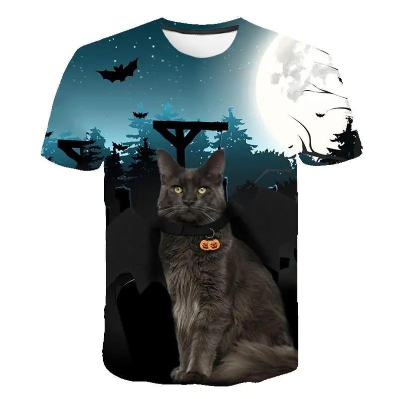

2025 Unisex s And WoUnisex s Double Cat Printed T-shirt, 3d Printed Short Sleeve T-shirt, Xxs-6xl 2XL