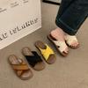 Cool Slippers New Summer Vintage Woven Cross Bohemian Student Flats