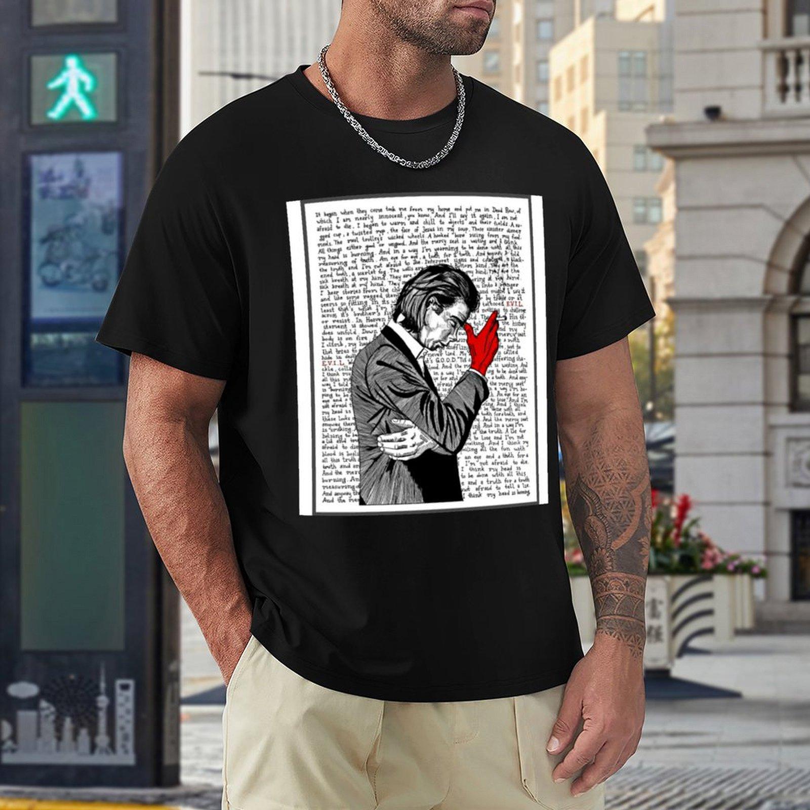 Nick Cave T-Shirt T-shirts Oversize Summer Clothes Fashion Shirts Affliction Shirts Mens Designer Tops - Men s Summer Cotton ... S разноцветный