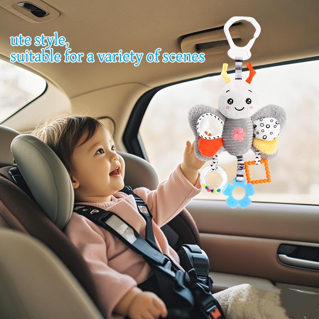 New Fun Kids Toys Rabbit Butterfly Parrot Penguin Car Hanging Toy Rattle Educational Holiday Celebration Gift for Thanksgiving, Christmas,Birthday