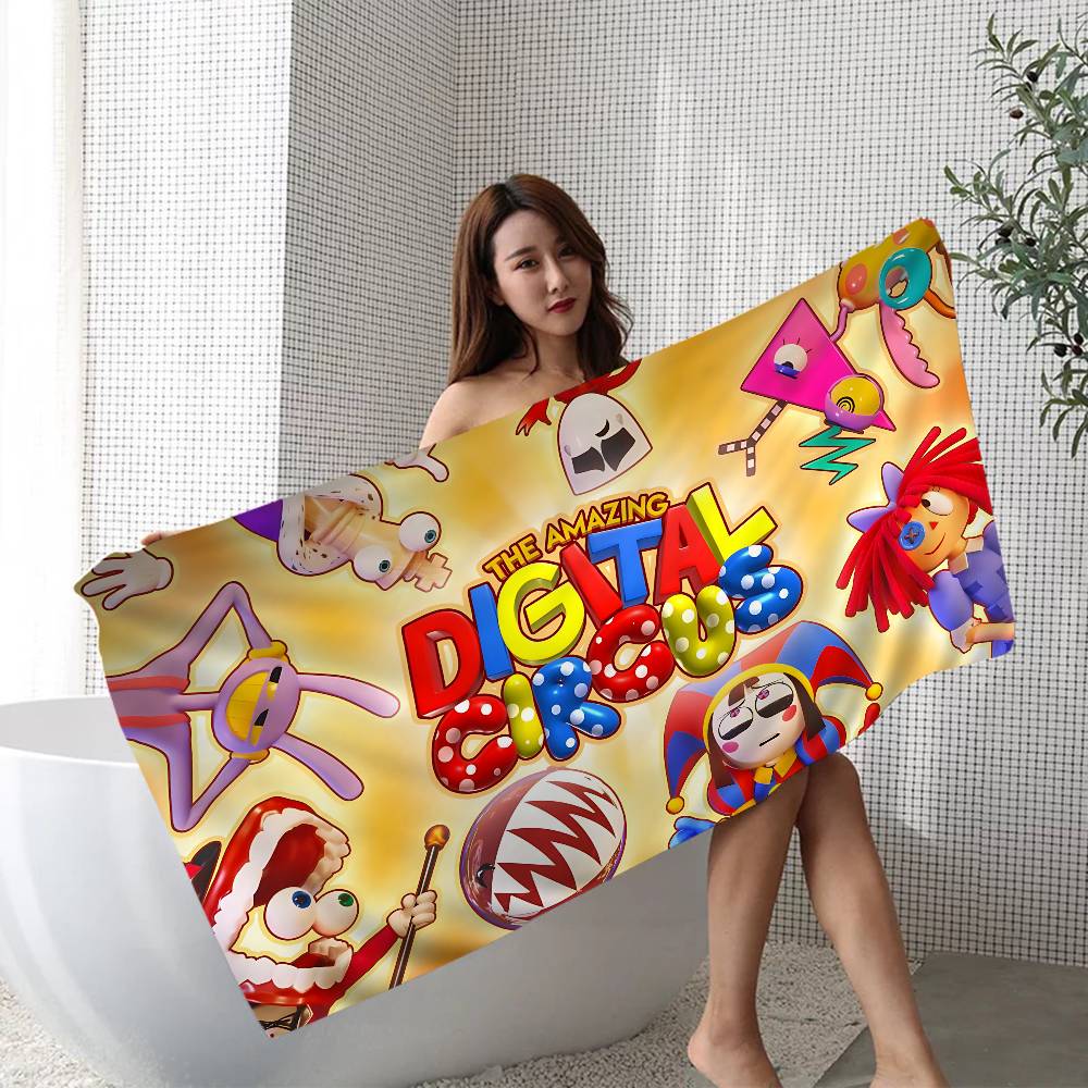 Popular Animated The A-Amazing D-Digital C-Circus Beach Towel Colorful Bath Towels For Girl Microfiber Quick Dry Custom Sand