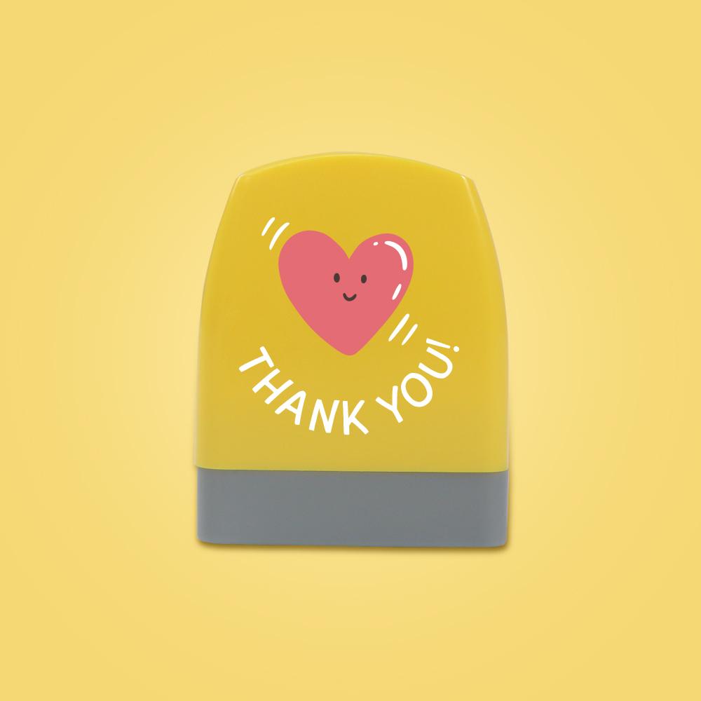 1pc Personalize Custom Name Stamp Monkey Snail Pattern Photosensitive Flash Seal Stamp Self Inking Stamp YZ034-3-Yellow
