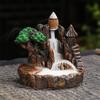 Zen Resin Backflow Incense Burner - Decorative Mountain Design for Home or Office