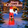 8.85FT Inflatable Toy Christmas Decor Set Santa Claus Snowman Train Xmas Yard Decorations Supplies LED Lit Home Ornaments Gift