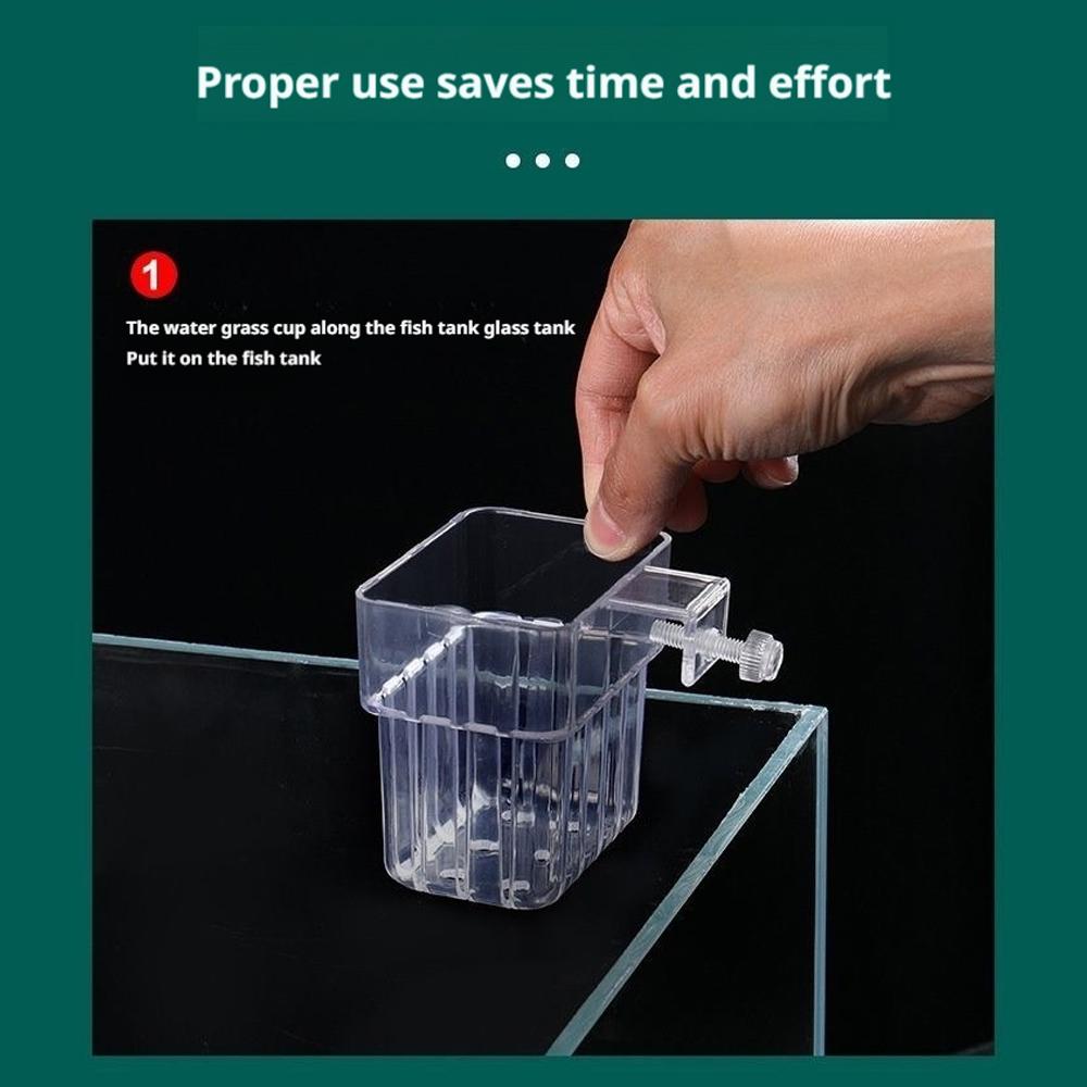 Aquarienpflanzenhalter, Transparenter Hängetopf für Aquarienwasserpflanzenzucht und Aquascaping-Dekorationen Pflanzgefäße