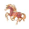 Wealth Horse Car Keyring Rhinestones-Encrusted 3D Zodiac Horse Design Key Chain Metal Charm Bags Keyring