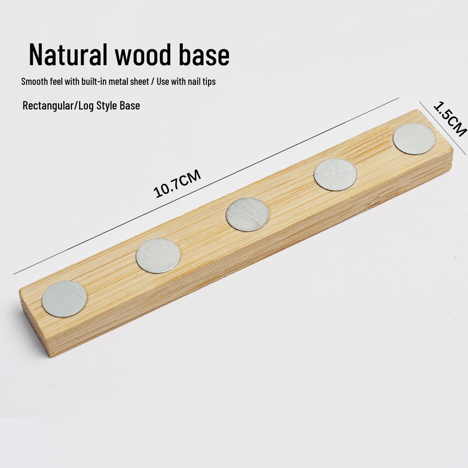 Стенд для демонстрации нейл-арта с магнитной деревянной основой и держателями для тренировочных ногтей