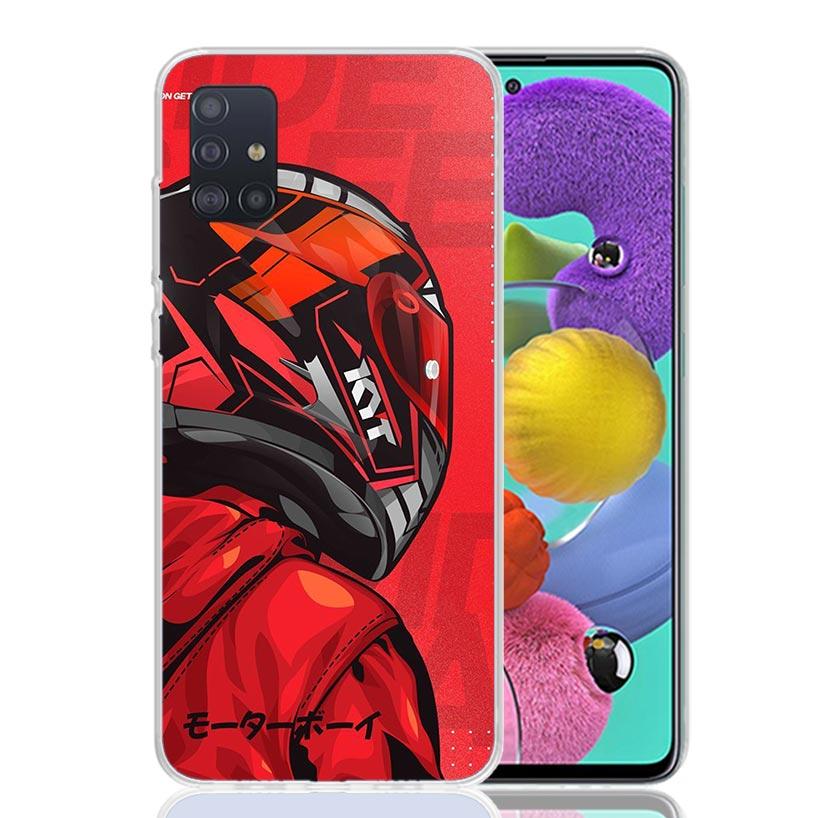 

Motorcycle Rider Helmet For Samsung Galaxy A52S A42 A32 A22 A12 A02S A51 A50S Phone Case A41 A31 A21S A30S A20S A20E A70 A71 A40 Samsung A32 5G
