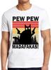 Pew Pew Madafakas Katze Kätzchen Tierliebhaber Kitty Kunst Lustiges Geschenk T-Shirt M1079