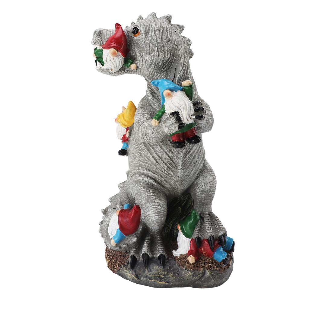 Mehrzweckige innovative lustige handgefertigte Dinosaurierstatue aus Harz für den Garten