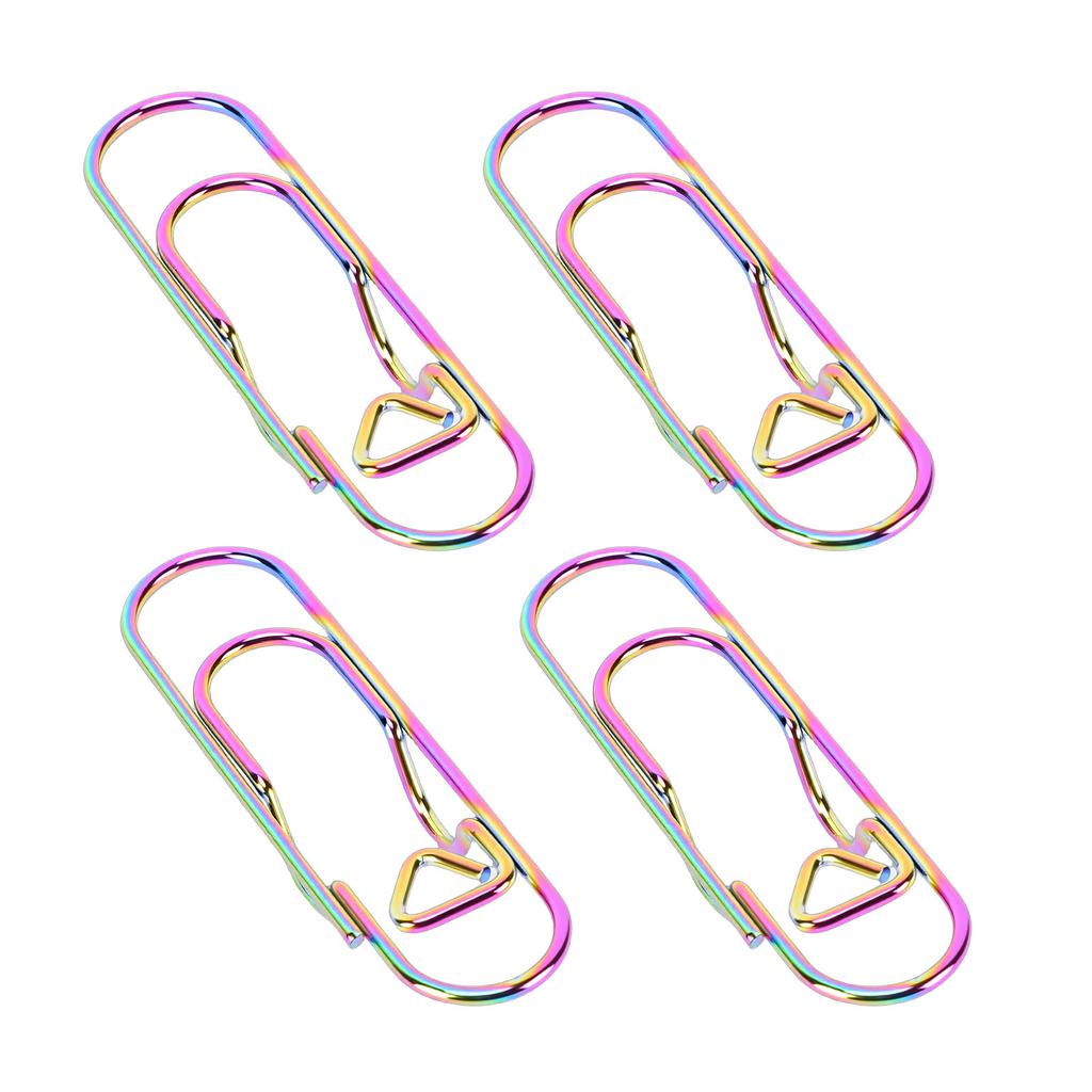 20PCS Stainless Steel Pen Clips Paperclip Pencil Holder for Journal Notebook Dazzling Color