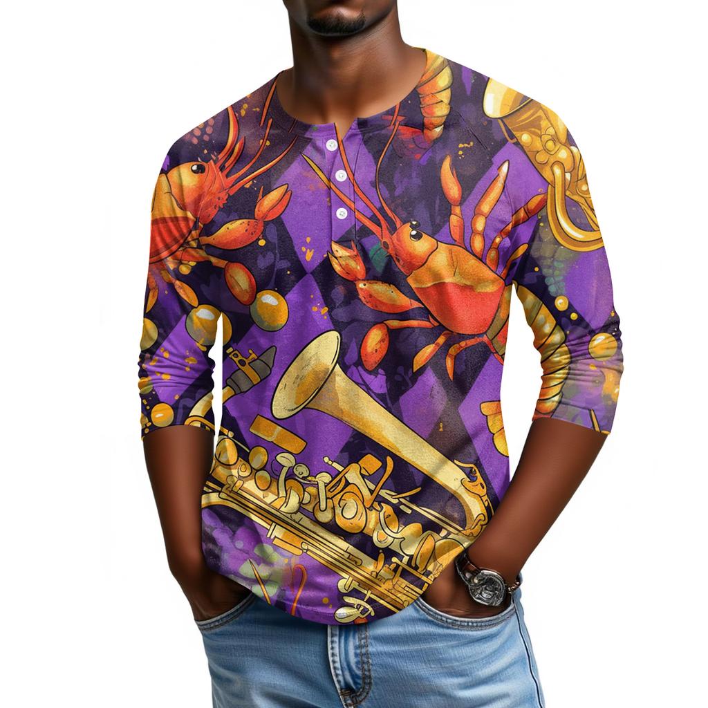 Pánské tričko s raglánovými rukávy a tříčtvrtečními rukávy