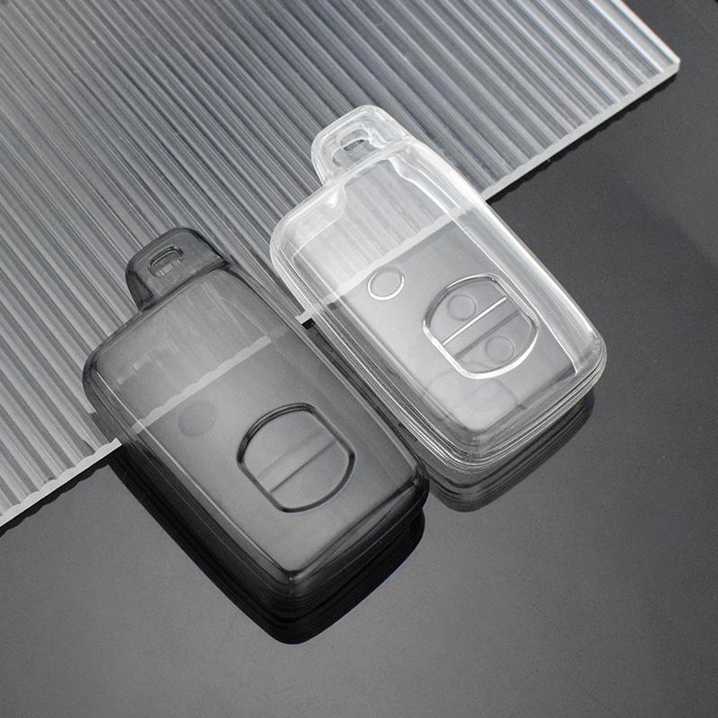 Transparent Tpu Car Shell Fob Holder For Toyota Land Cruiser Lc200 Prado 150 Camry Prius Crown Key Case Fob Cover Accessories
