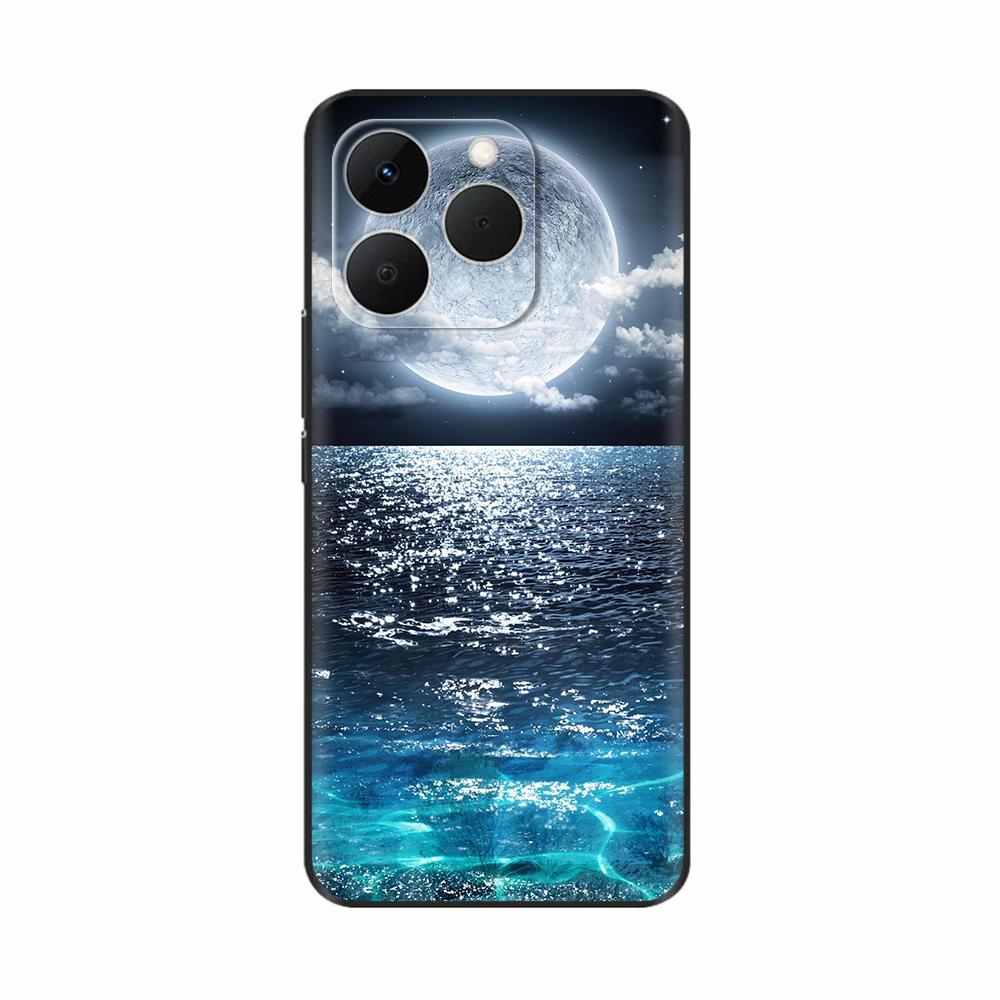 For Realme 15T 5G Case Soft Silicone Bumper Cartoon Flower Skull Painting Back Cover For Oppo Realme 15T 15 T Phone Cases Funda