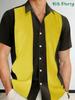 Men's Stripes 3D Printed Shirt Contrast Color Casual Hawaiian Beach Shirt Men's Simple Business Casual Fashion Top Men Clothing